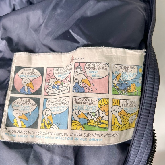 Moncler  Genevrier Down Puffer  Jacket Winter Coat Women’s Size XS Blue Khloe - Picture 7 of 9